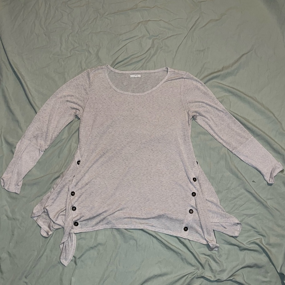 Maurices XL Tunic- Handkerchief Hemline with Buttons